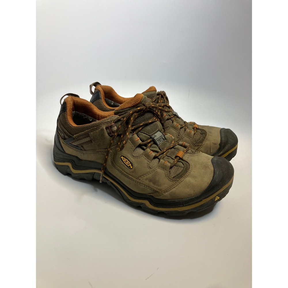 KEEN Durand Hiking Shoes Mens 11 Brown Good American Built Low Top Leather Trail